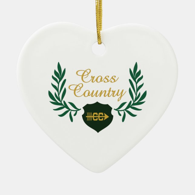 CROSS COUNTRY CREST CERAMIC ORNAMENT (Front)