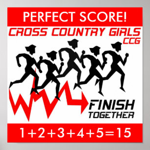 CROSS COUNTRY GIRLS "PERFECT SCORE!" POSTER