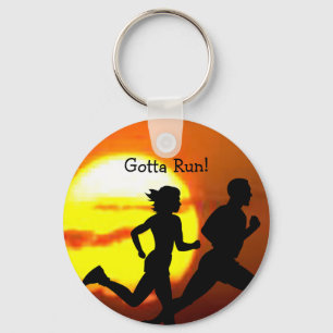 CROSS COUNTRY - GOTTA RUN - STAMP - SUNSET KEYCHAIN