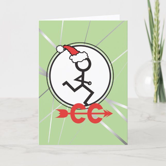 Cross Country Holiday Runner © Greeting Card (Front)