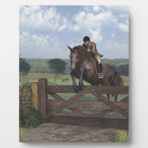 Cross Country - Jumping Horse Plaque