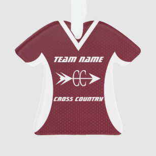 Cross Country Maroon Sports Jersey Ornament