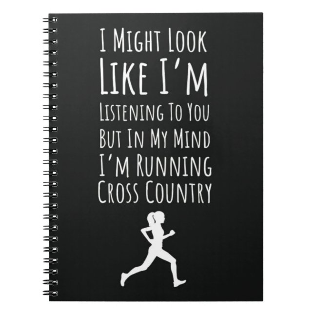 Cross Country Ornaments Running Runner Team XC Notebook (Front)