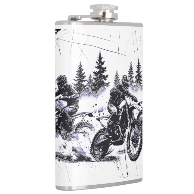 Cross Country Racers - Motocross Racing Hip Flask (Right)