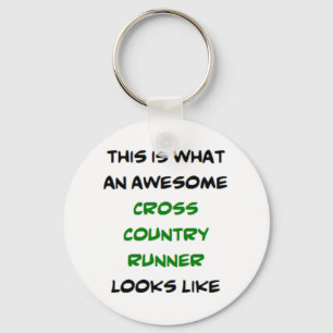 cross country runner, awesome keychain