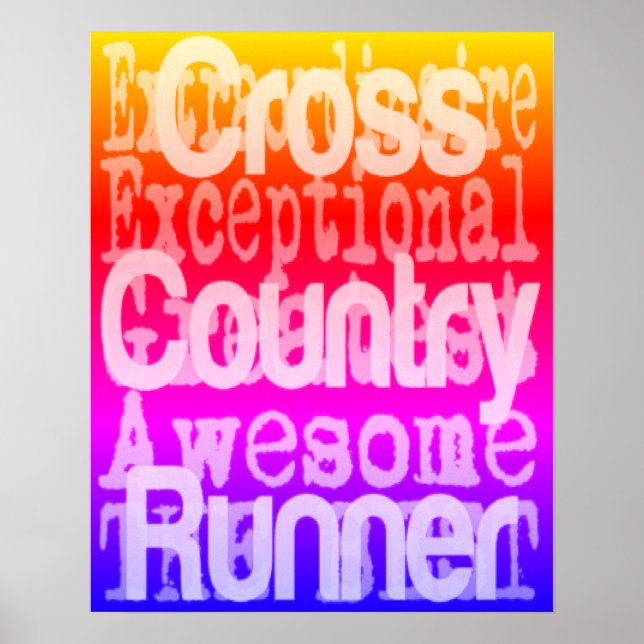 Cross Country Runner Fun Poster (Front)
