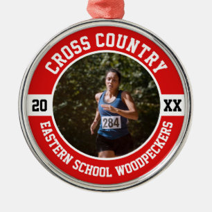 Cross Country Runner Running XC Team Sports Metal Ornament