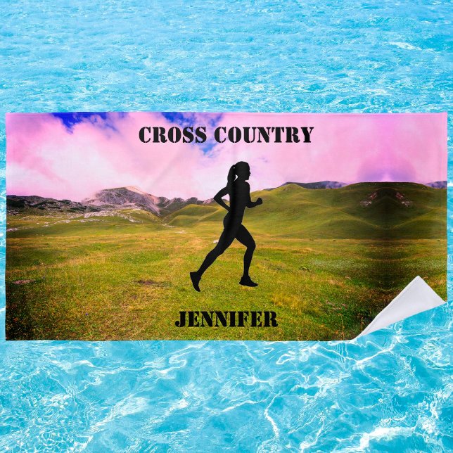Cross Country Running Beach Towel (Creator Uploaded)