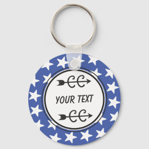 Cross Country Running BLUE Personalized Keychain