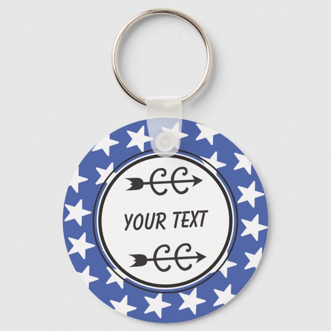 Cross Country Running BLUE Personalized Keychain (Front)