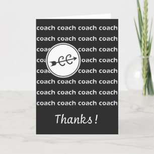 Cross Country Running Coach Thanks Card