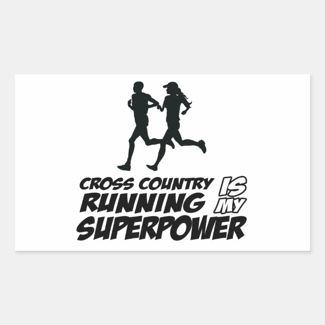 Cross Country running designs Sticker (Front)