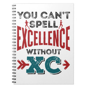 Cross Country Running Funny Excellence XC Notebook