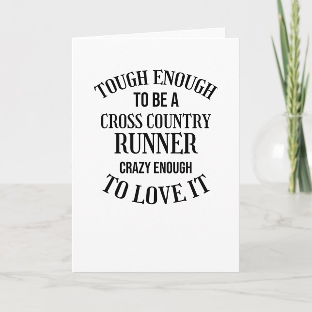 Cross Country Running Gift XC Cross Country Runner Card (Front)