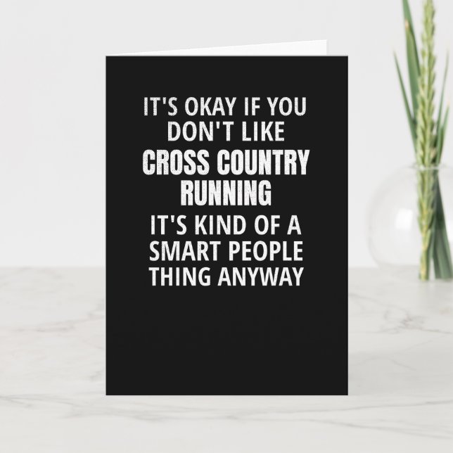 Cross Country Running Gift XC Cross Country Runner Card (Front)