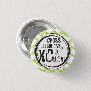 Cross Country Running is XCellent © 1 Inch Round Button