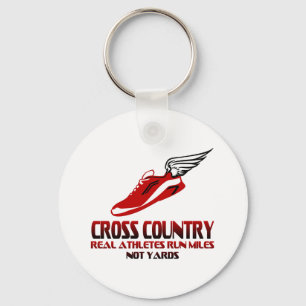 Cross Country Running Keychain