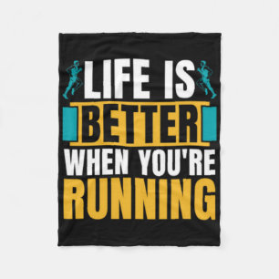 Cross Country Running Life Is Better When Athletic Fleece Blanket