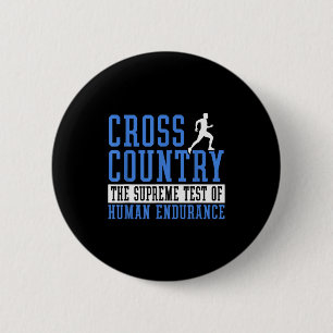 Cross Country Running Motivation 2 Inch Round Button