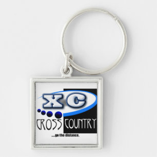 CROSS COUNTRY RUNNING MOTTO - GO THE DISTANCE XC KEYCHAIN