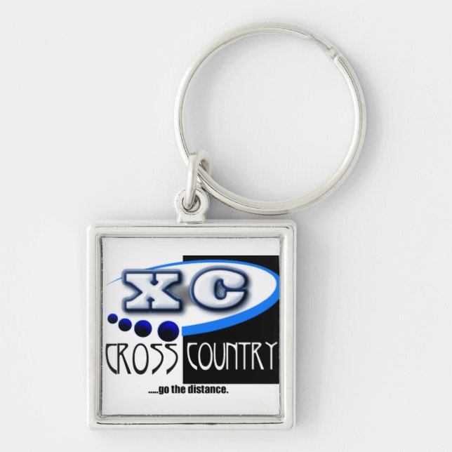 CROSS COUNTRY RUNNING MOTTO - GO THE DISTANCE XC KEYCHAIN (Front)
