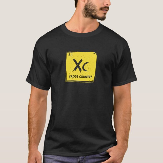 Cross Country Running Runner CC XC Periodic Table T-Shirt (Front)