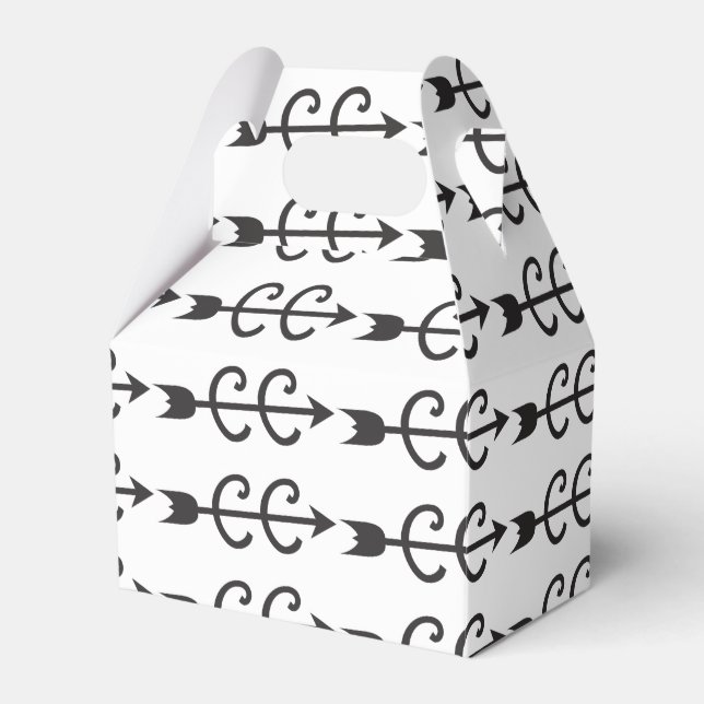 Cross Country Running Symbols Favor Box (Front Side)