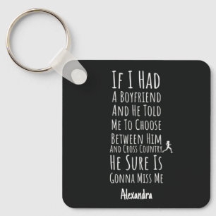Cross Country Senior Night Gift Ideas Women Her XC Keychain