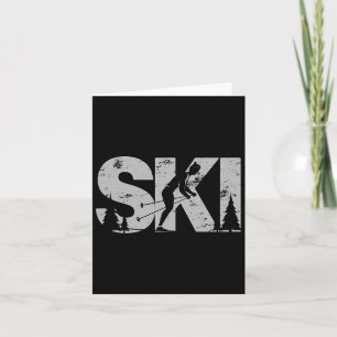 Cross Country Ski Cool Skiing Nordic Skier Gift Wo Card
