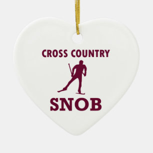 Cross Country Ski Snob Ceramic Ornament