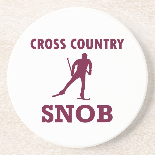 Cross Country Ski Snob Coaster (Front)