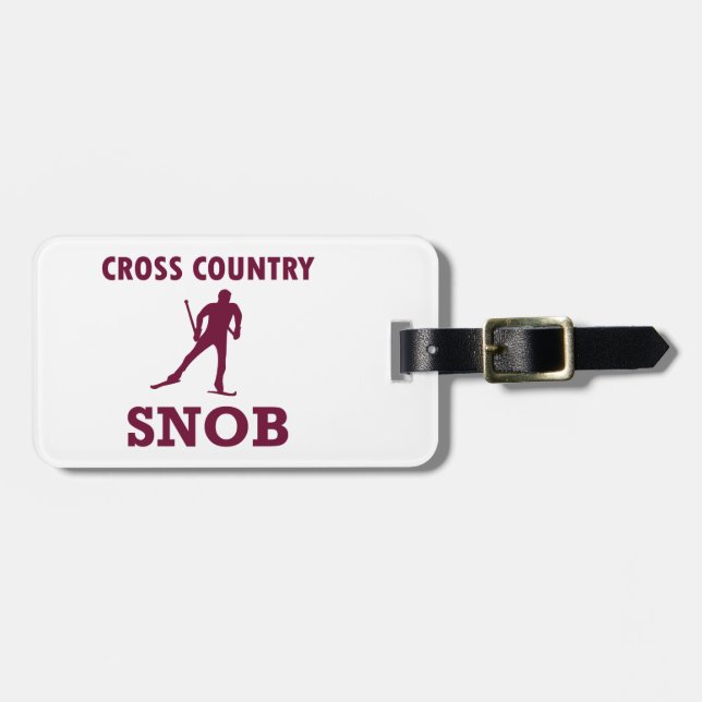Cross Country Ski Snob Luggage Tag (Front Horizontal)