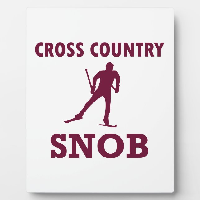 Cross Country Ski Snob Plaque (Front)
