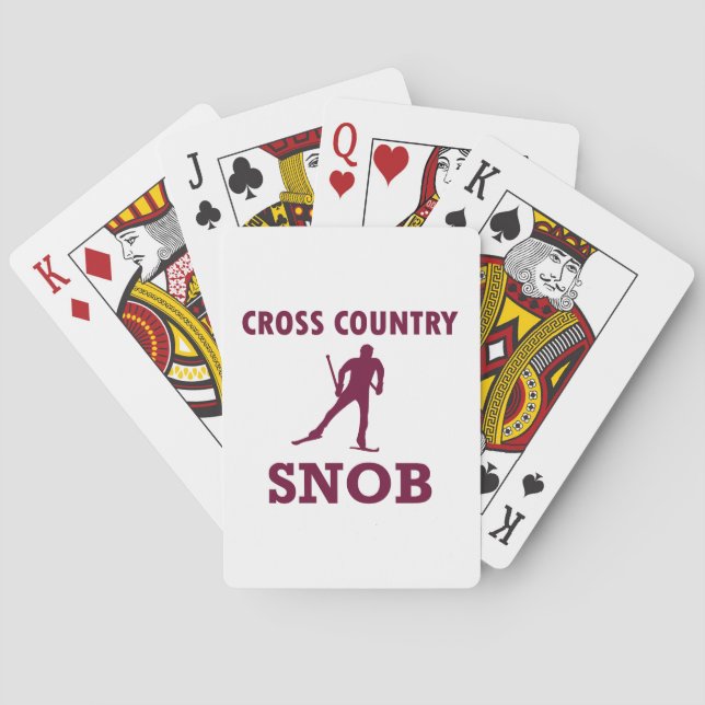Cross Country Ski Snob Playing Cards (Back)