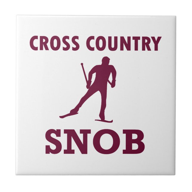 Cross Country Ski Snob Tile (Front)