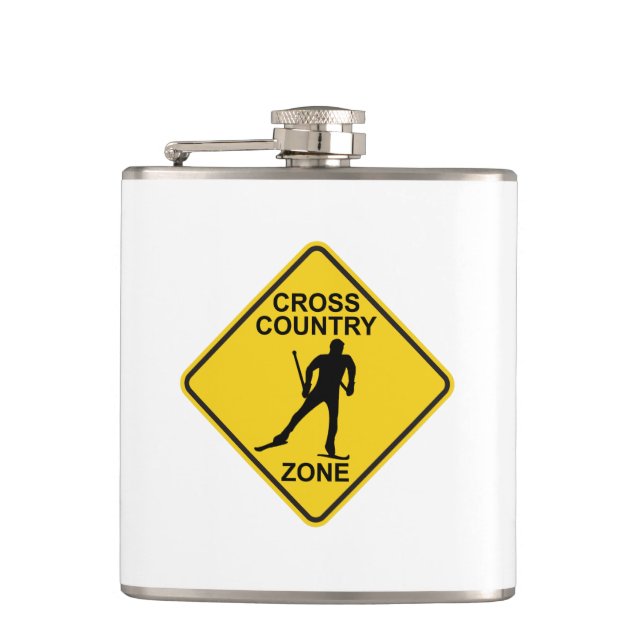 Cross Country Ski Zone Hip Flask (Front)