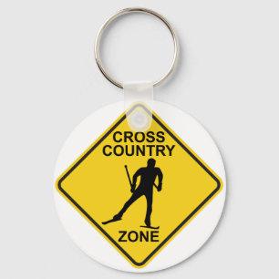 Cross Country Ski Zone Keychain