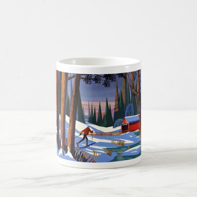 Cross country skier. coffee mug (Center)