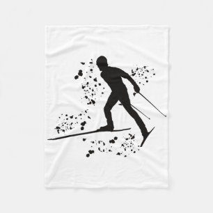 Cross Country Skier Nordic Xc Skiing _16 Fleece Blanket