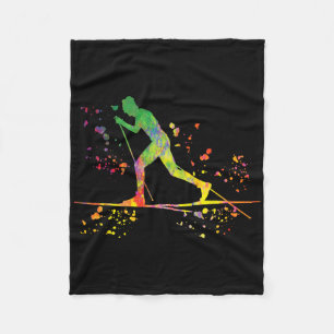 Cross Country Skier Nordic Xc Skiing _18  Fleece Blanket
