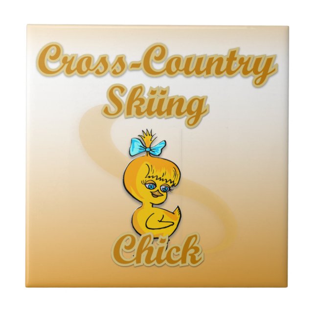 Cross-Country Skiing Chick Tile (Front)