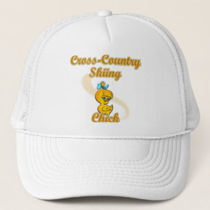 Cross-Country Skiing Chick Trucker Hat