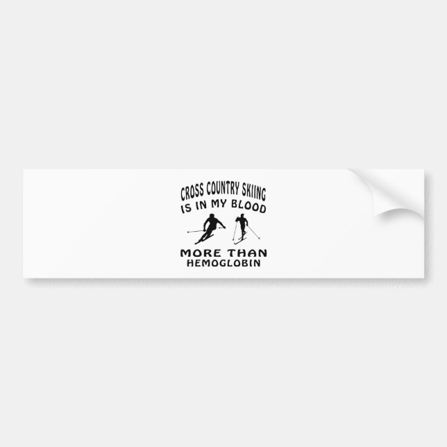 Cross Country Skiing designs Bumper Sticker (Front)