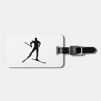 Cross country skiing luggage tag