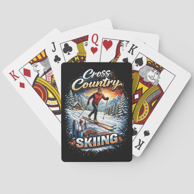 Cross Country Skiing Playing Cards (Back)