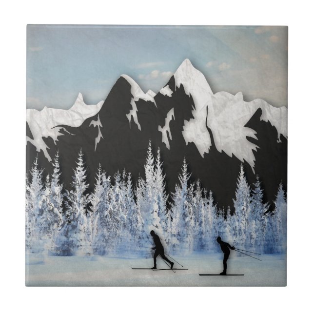Cross Country Skiing Tile (Front)