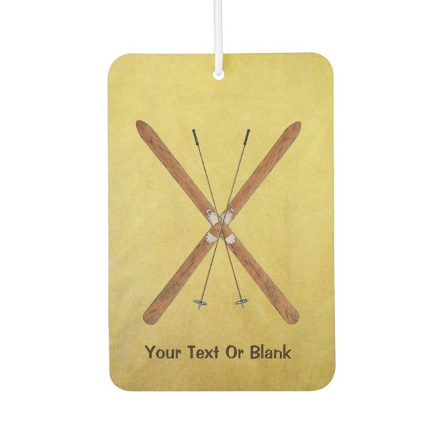 Cross-Country Skis And Poles Air Freshener (Front)