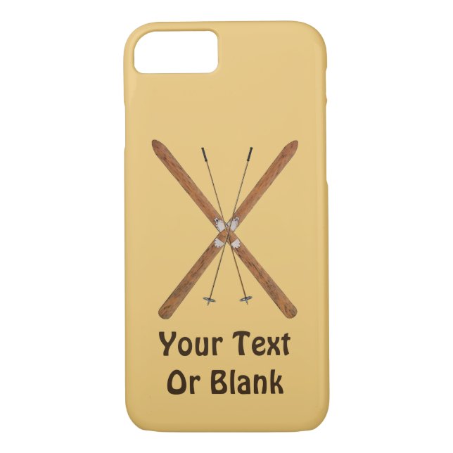 Cross-Country Skis And Poles Case-Mate iPhone Case (Back)