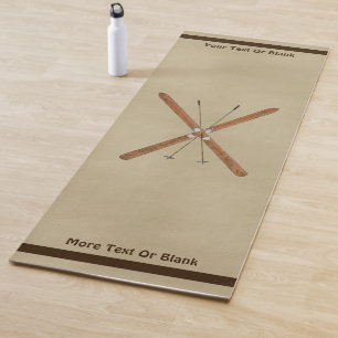 Cross-Country Skis And Poles Yoga Mat
