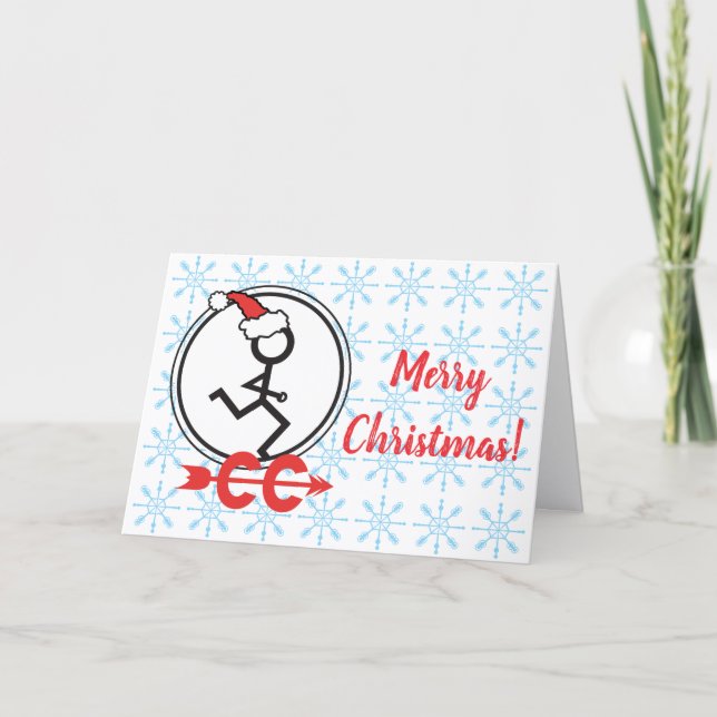 Cross Country Snowflakes Holiday Runner © Card (Front)